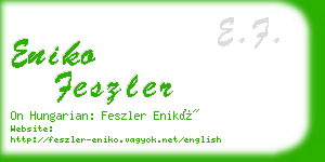 eniko feszler business card
